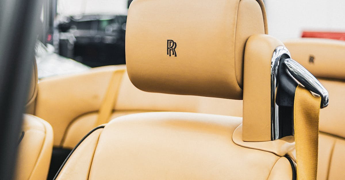 Close-up of a luxurious leather seat in a convertible, showcasing elegance and style.